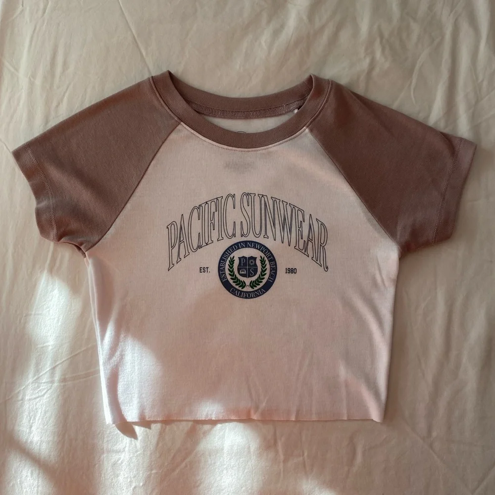 Pacsun cropped graphic baseball tee - Picture 1 of 6